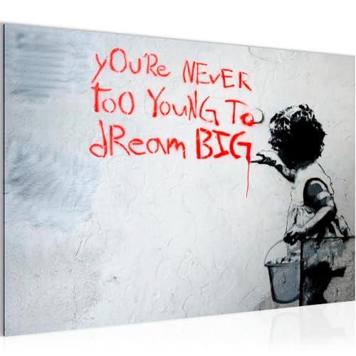 Runa Art Tableau mural Dream Big Moderne Tableau Decoracion Murale - Street Art noir et blanc Salle 040615b