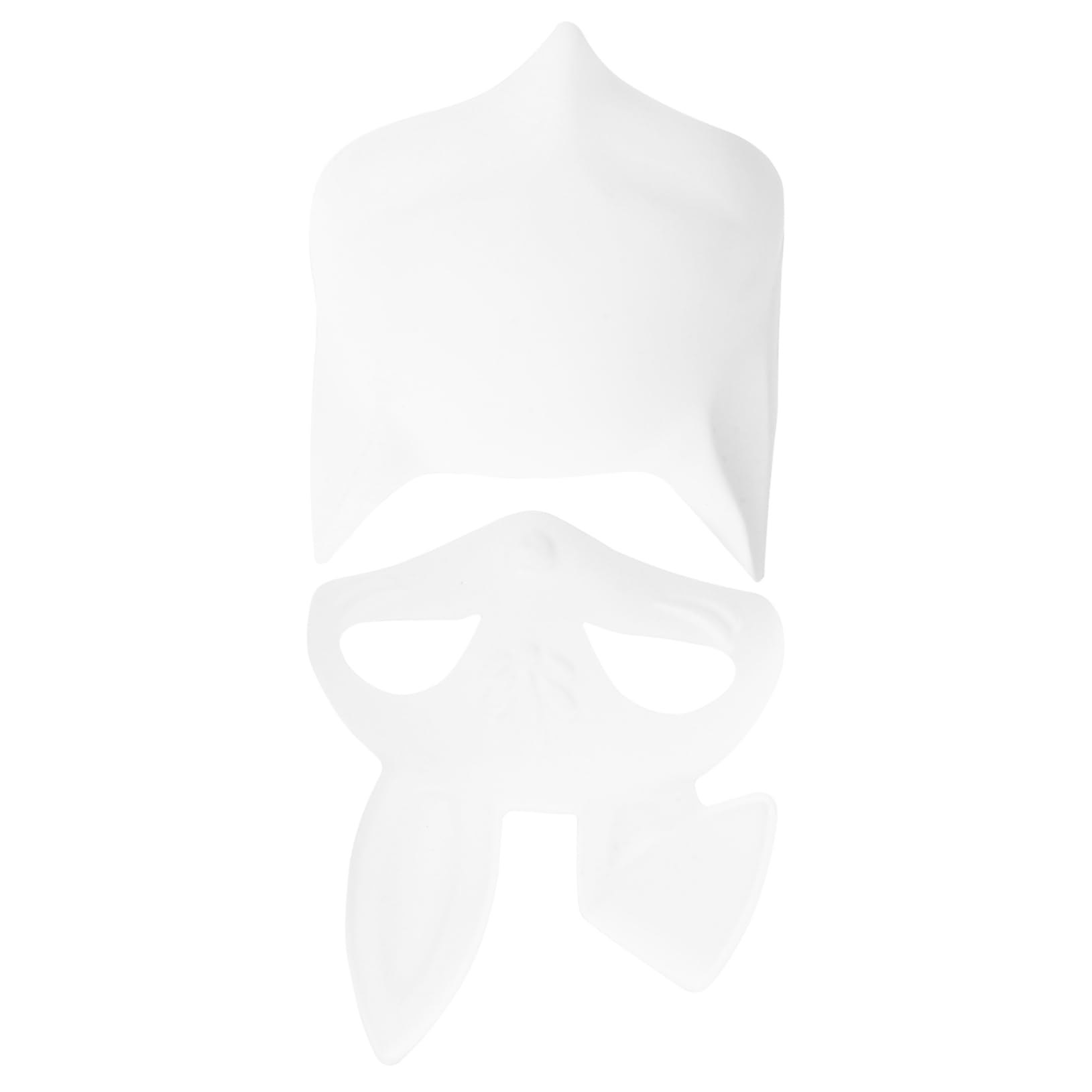 YARNOW 16 Maschere Bianche da Dipingere per Halloween Maschere Vuote Diy Volpe e Coniglio PVC Non Dipinte per e Cosplay