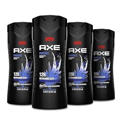 AXE Apollo Antiperspirant Deodorant Stick for Men Sage & Cedarwood 48 Hr Anti Sweat Mens Deodorant & Body Wash Phoenix 4 Count 12h Refreshing Scent Crushed Mint & Rosemary Men's Body Wash