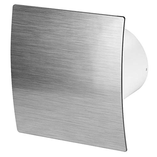 Awenta125mm Humidity Sensor Extractor Fan Silver ABS Front Panel ESCUDO Wall Ceiling Ventilation