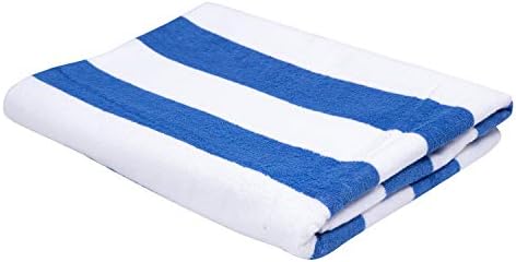 Toalha de Piscina Ibiza Teka Azul Claro Algodão e Poliéster