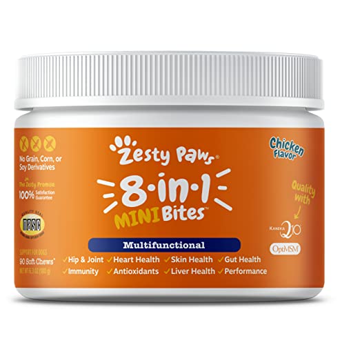 Allergy & Immune Support Mini Soft Chews, Supports Immunity + 8-In-1 Multivitamin Mini Soft Chews For Small Dogs – Glucosamine & Chondroitin #TOP4