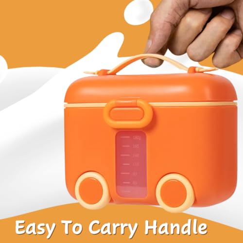 Image of Adore Tuk Tuk Baby Milk Powder Container, Formula Storage and Milk Powder Dispenser Box (180 gm, Orange)