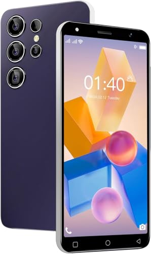 LilCost Smartphone barato 4G, 2 GB de RAM + 16 GB ROM/hasta 128 GB, pantalla HD de 5 pulgadas, cámara dual SIM, sistema operativo Android 10.0, WiFi, Bluetooth, FM, teléfono móvil GPS (S25Ultra-Dark
