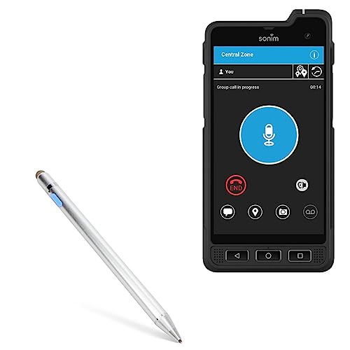 BoxWave Stylus Pen Compatible with Sonim XP8 - AccuPoint Active Stylus, Electronic Stylus with Ultra Fine Tip for Sonim XP8 - Metallic Silver