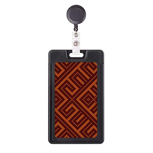 Porte-badge rétractable labyrinthe en losange avec clip ceinture