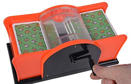 noris 606154620 - Kartenmischmaschine manuell inkl. Kurbel, für Kartengröße bis 9, 2 x 6 cm, ab 8 Jahren