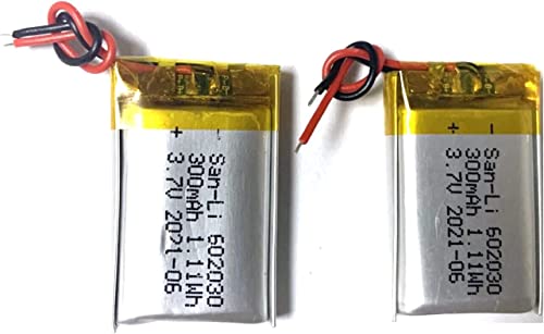 Soshine 3.7V バッテリー 300mAh リチウムポリマー電池 リチウム充電式バッテリー 充電池 角形 602030 スマートウォッチ Bluetoothヘッドセット 等に (1個入) Soshine 3.7V バッテリー 300mAh リチウムポリマー電池 リチウム充電式バッテリー 充電池 角形 602030 スマートウォッチ Bluetoothヘッドセット 等に (1個入)