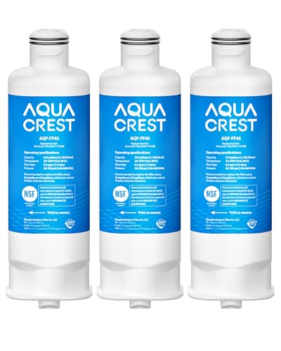 Image of AQUA CREST AQF-FF45 Replacement for Samsung® DA97-17376B, DA97-08006C, HAF-QIN/EXP, RS27T5200SR, RF28T5001SR, RF24R7201SR, RF28R6201SR, Refrigerator Water Filter, 3 Pack