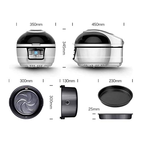 RANRANJJ Tragbarer Platzsparend Elektro-Heißluft Friteuse Öl-Less Gesundes Herd, Timer und Temperatursteuerungen, 10L… – Bild 3