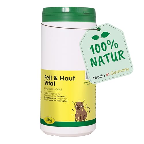 cdVet Naturprodukte Fell & Haut Vital Hund & Katze 750g - Natürliches Ergänzungsfuttermittel für Fell & Haut, Hunde, Katzen