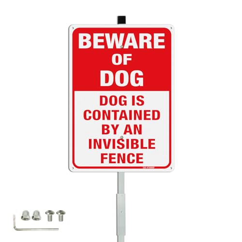 Panneau Dog Contained by an Invisible Fence étanche et réfléchissant