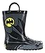 Western Chief Boys Waterproof Printed Rain Boot with Easy Pull on Handles - Batman Everlasting, 2 M US Little Kid