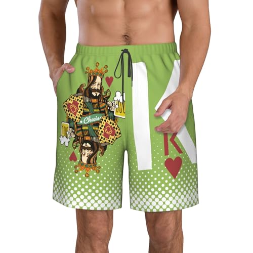 Hearts Men's Swim Trunks Quick Dry Board Shorts Men's Bench Shorts 100% Polyester, 6-Sizes