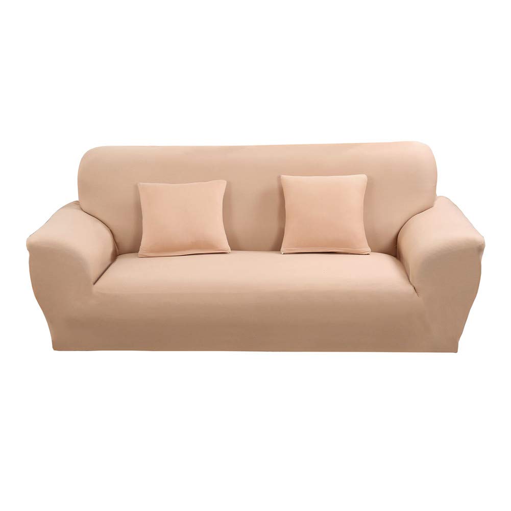 Housse de canapé élastique élégante et durable couleur camel