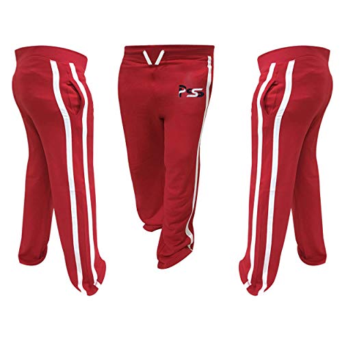 Sweat polaire jogging rouge et bleu petite taille pour entraînement gym