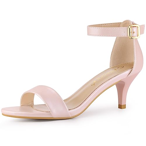 Allegra K Women's Ankle Strap Kitten Heel Sandals - Main Image