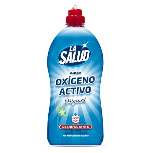 La Salud - Limpiador Desinfectante Multiusos Oxígeno Activo Azul - 1,5L - Sin Lejía - Elimina 99,9% Bacterias y Virus - Aroma Agradable