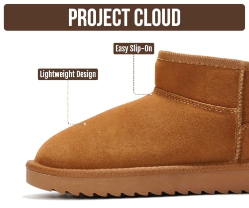 Image of Project Cloud Genuine Leather Ankle Boots for Women - Water Resistant with Memory Foam Insole Winter Boots - Trending Shoes & Comfortable Women's Ankle Boots (Hippy)