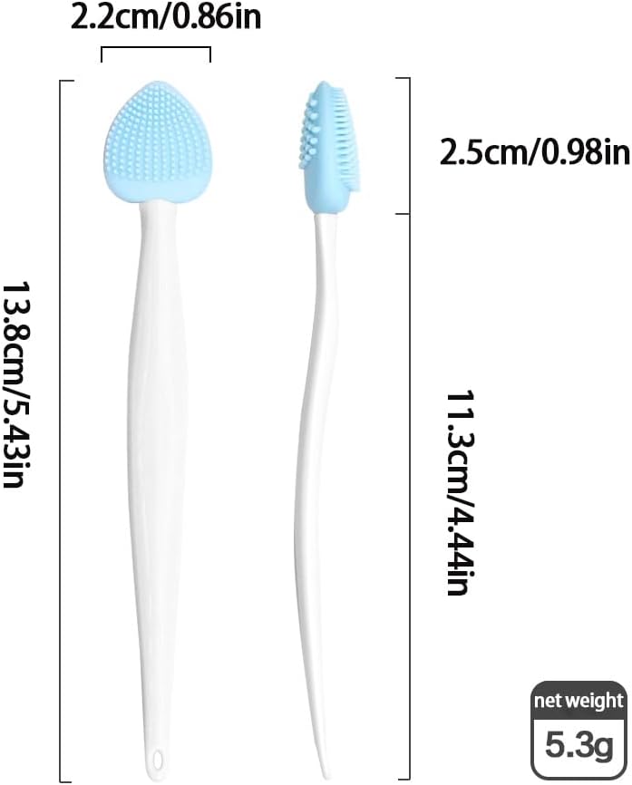 4pcs Silicone Lip Scrub Brush, Double-Sided Lip Exfoliator for Women & Men, Lip Cleaning Tool for Dead Skin Removal, Mini Portable Lip Scrubber for Smoother Lips, Pink, Green, Red & White