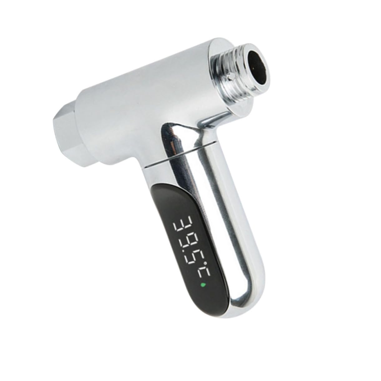 ibasenice LED Duschthermometer mit LED Anzeige Wassertemperaturmesser für Messbereich Drehbarer Bildschirm Batteriefrei Sicheres Material Präziser
