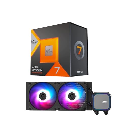 MICRO CENTER CPU AIO Combo - AMD Ryzen 7 7800X3D Desktop Processor with MSI MAG Coreliquid A13 240...