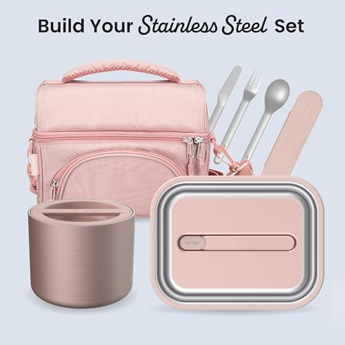 Image of Bentgo MicroSteel Leak-Proof Bento Lunch Box, Microwave & Oven-Safe