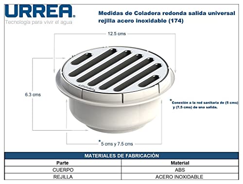 Opiniones y reviews de Coladera urrea los mejores 5. 30 Imagen adicional