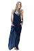 Mixmax Women's Strappy Casual Loose Boho Chiffon Pocket Long Maxi Dress (XX-Large, Navy Blue)