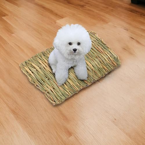 Tapete De Grama, Tapete Arranhador Trançado, Brinquedo Macio Para Mastigar, Cama Natural De Grama e