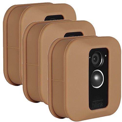 Blink XT Outdoor Camera Silicone Skin - Colorful Silicone Skin to Help Camouflage and Accessorize Your Home Security Camera - by Wasserstein (3 Pack, Brown)