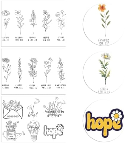 Large Design Water Soluble Embroidery Patterns - Stick and Stitch Embroidery Paper Wash Away, 16 Pcs Extra Large 3 Sheets Embroidery Patterns for Christians, Inspiring Bible,Hand Sewing Lover Beginner