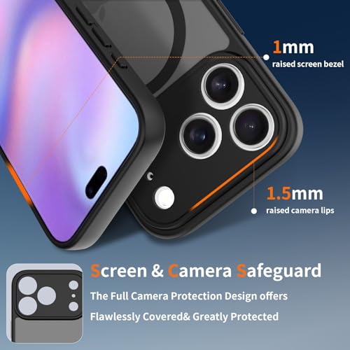 Image of Enflamo Back Cover Case for iPhone 17 Pro Polycarbonate Matte | Ultra Hybrid | Camera Bump Protection (Black)