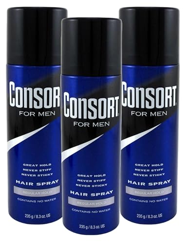 Consort Hair Spray 8.3 Ounce Regular Hold Aerosol (Pack of 3)