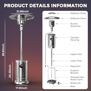 48000btupatioheaterwithsandboxtabledesignpropanepatioheaterwithwheelsdoublelayerstainlesssteelburneroutdoorheaterforhomeandresidentialstainlesssteel Urban Country Home Decor 48000 btu patio heater with sand box table design propane patio heater with wheels double layer stainless steel burner outdoor heater for home and residential stainless steel urban country home decor