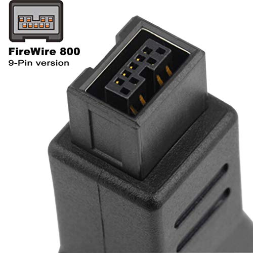 Necables 110701-2P 2Pack Firewire 400 To 800 Adapter Converter Ieee 1394A 6-Pin Female To 1394B 9-Pin Male thumb #3