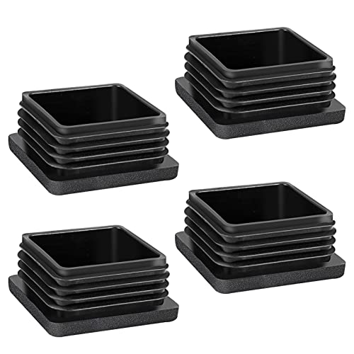 Bouchon Pied de Chaise,moinkerin 4 Pièces Bouchons pour Tuyau 30X30mm Bouchon Tube Carré pour Tubes Métalliques, Chaises, Canapés, Tables et étagères