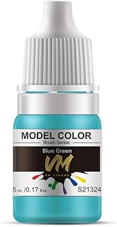 VM Eco-Friendly Water-based Pigment Speed Paint Model Color, Light Resistant and Non-Fading for Plastic/Metal/Resin/Models 1 bottle x 5ml (Blue Green)