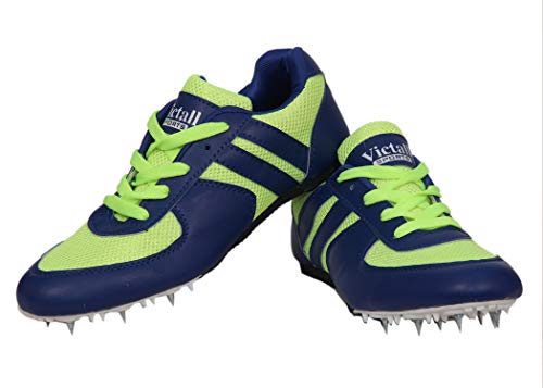 Image of Victall Men's Blue Leather Running Shoe - 10