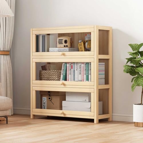 Transparent Display Cabinet with Flip Up Door, Strong Load-Bearing Capacity Transparent On All Sides, Acrylic Display Cabinet, for Home or Retail Use (3f 60cm/23.6in)