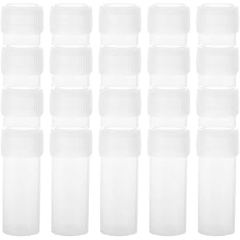 Pack of 20 5 ml Plastic Test Tubes Sample Bottles Container Powder Craft Screws Bottles for Office School Chemistry Accessories Fashion Sustainable Fashion Sustainable Fashion