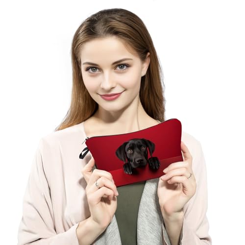 Black Labrador Makeup Bag for Women Travel Cosmetic Organizer Bag Teacher Appreciation Gifts Small Zipper Toiletry Bag Dog Gifts for Dog Lovers3