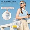 HandFan Upgraded Portable Handheld Misting Fan, Personal Mister Fan Rechargeable, Spray Water Mist Fans, Foldable Mini Cooling Hand Fans for Summer, Beach, Travel, Outdoors, Makeup, Disney(Beige)