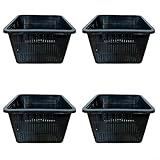 Cestas de plantas acuáticas para plantas hidropónicas de jardín, cesta de malla de 22,8 x 22,8 x 13,2 cm (4 piezas)
