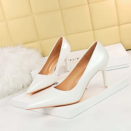 JOEupin Womens Classic Pointed Toe Heel Pumps 3 Inch Closed Toe Stiletto High Heel Shoes H0052