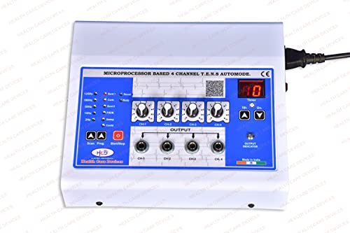 Image of Auto Mode 4 Channel Tens Physiotherapy machine Portable Nerve Stimulator Electrotherapy Physiotherapy Machine with One Year Warranty