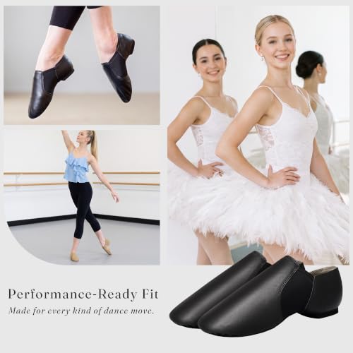 Image of Dynadans Women's Leather Upper Slip-on Jazz Shoe