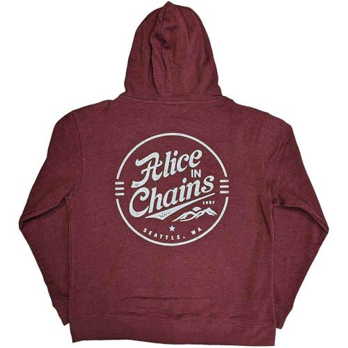 Sweat Capuche Alice in Chains Circle Emblem Fini les Imprimés qui s'Effacent S