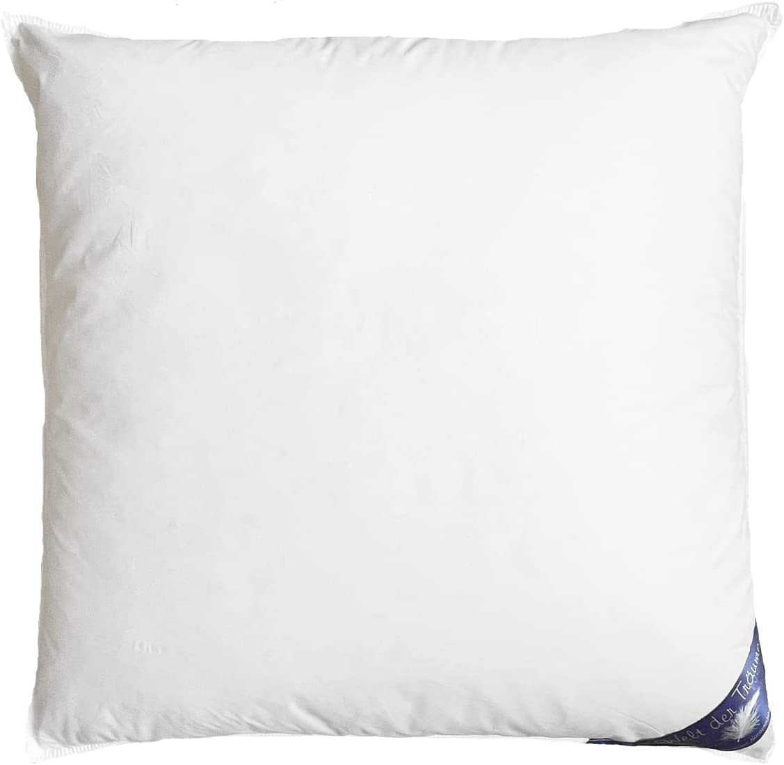 4 Stück (Set) Daunenkissen | 3-Kammer Kopfkissen | Dreikammerkissen 80x80 cm | Füllgewicht: 1400 Gramm | 100% Baumwollbezug | Kopfkissen 80x80 Daunen | Federkissen | kein Lebendrupf | weiß