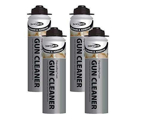 Bond It 4 X 500Ml Expanding Pu Foam Gun Cleaner Contractors Grade Fluid Clean